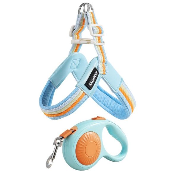 Dog leash chest strap vest