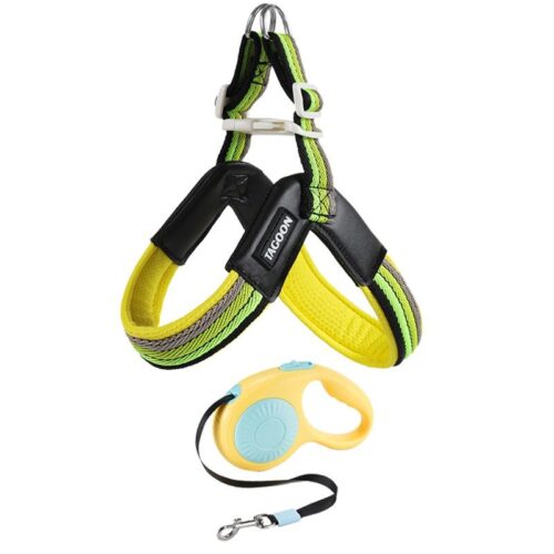 Dog leash chest strap vest